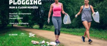 Buzău: Sesiune de plogging, alergare combinată cu strângerea deșeurilor – la Nehoiu