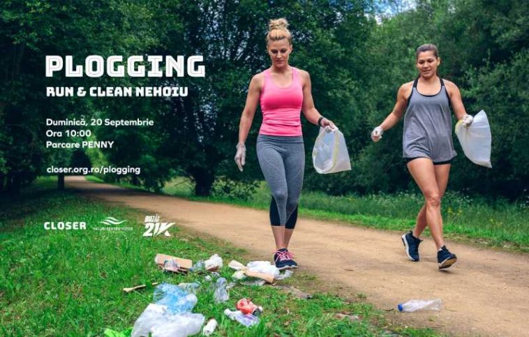 Buzău: Sesiune de plogging, alergare combinată cu strângerea deșeurilor – la Nehoiu