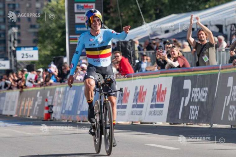 Ciclism: Remco Evenepoel, regele contratimpului pentru al patrulea an consecutiv la Mondiale