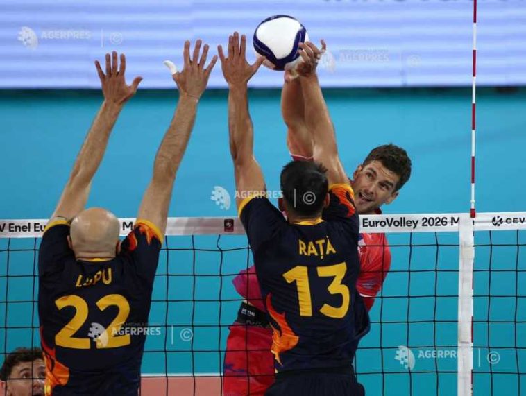 Volei masculin: România s-a oprit în sferturile de finală ale Campionatului European
