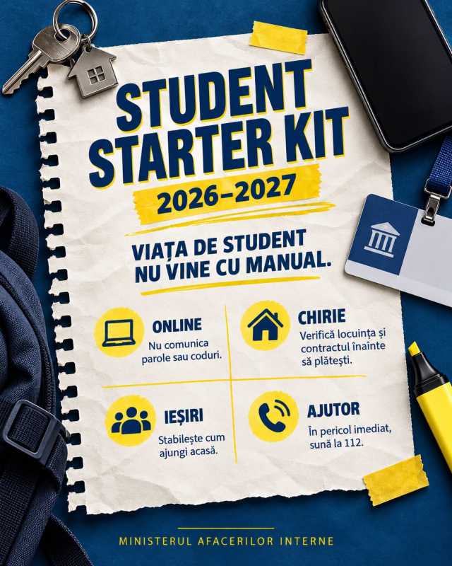 Ministerul Afacerilor Interne lansează o broșură cu informații utile pentru viața de student