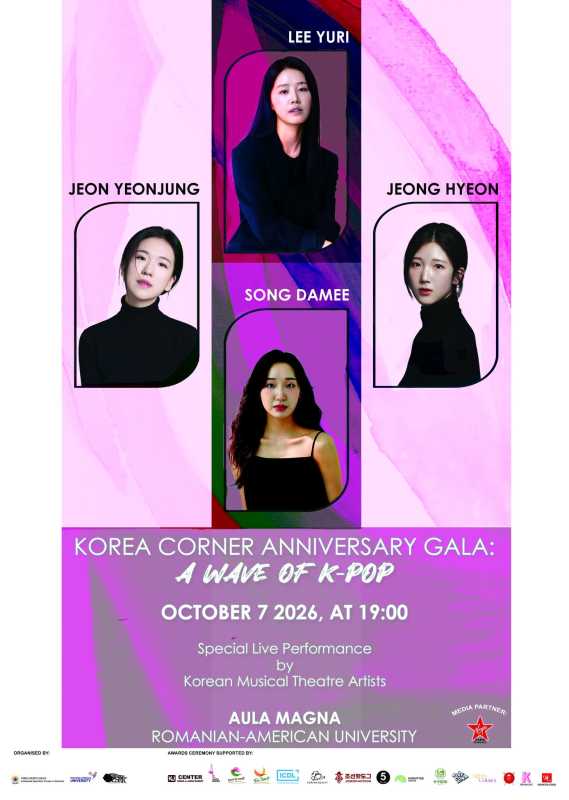Muzică live, dans K-Pop și degustare de vinuri tradiționale coreene – la Gala Koreea Corner, din 7 octombrie