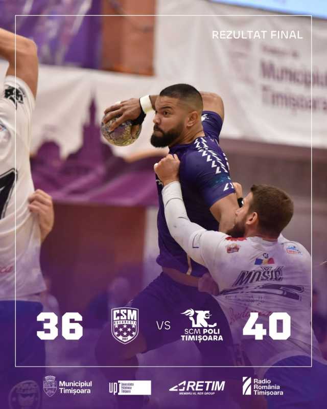 Handbal masculin: Victorii în deplasare pentru CS Dinamo și Poli Timișoara, în campionat