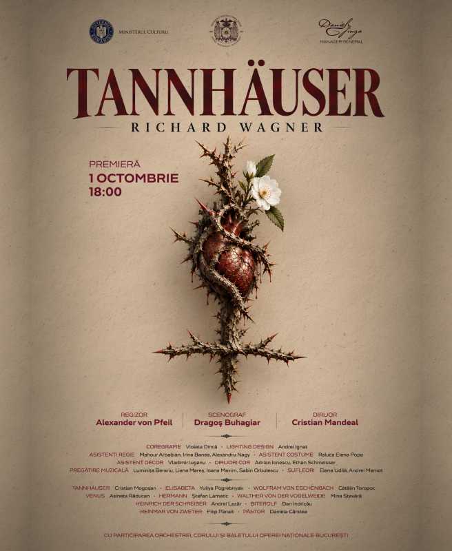 Opera ‘Tannhauser’ de Richard Wagner, deschide noua stagiune de la Opera Națională București