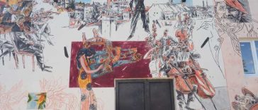 Sălaj/Pictură murală de peste 500 de metri pătrați, pe peretele Centrului Cultural Moara Artiștilor din Zalău