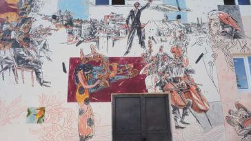 Sălaj/Pictură murală de peste 500 de metri pătrați, pe peretele Centrului Cultural Moara Artiștilor din Zalău
