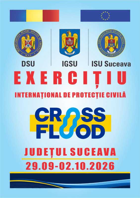 Peste două sute de salvatori din șase țări participă, în Suceava, la un exercițiu european de protecție civilă