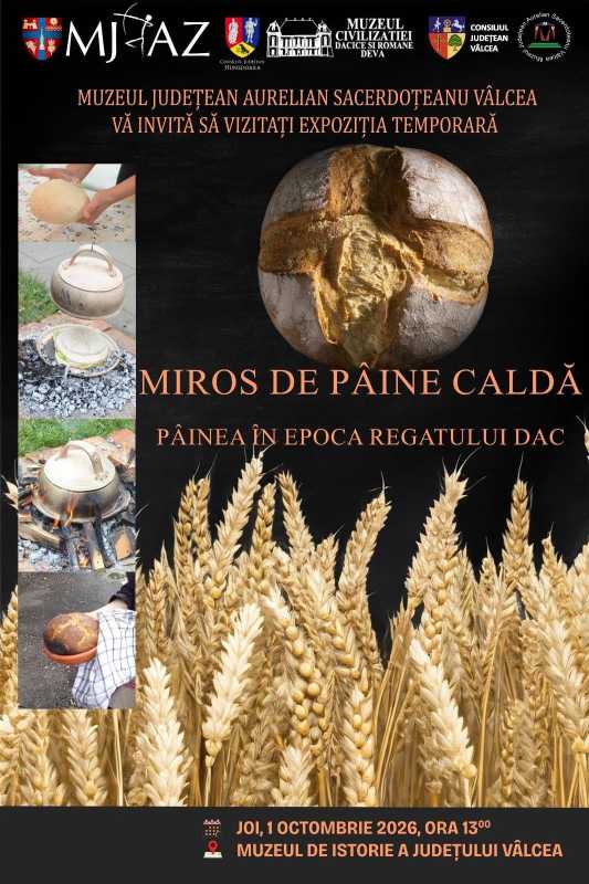 Vâlcea: Povestea pâinii în epoca regatului dac, prezentată în expoziție la Muzeul Județean