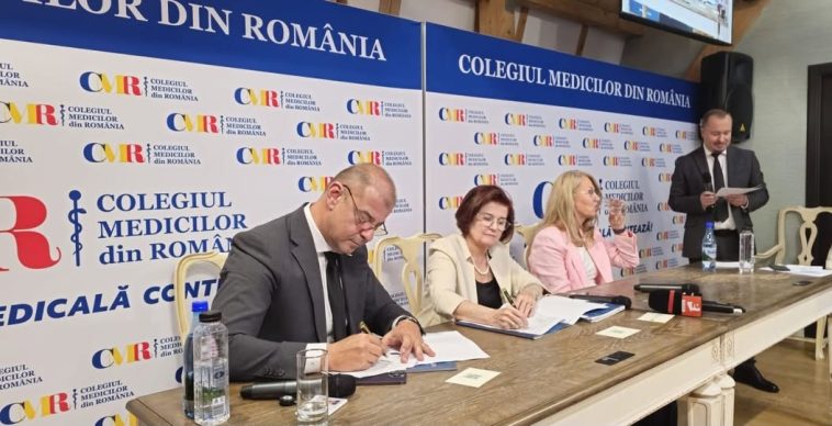 Semnarea acordului de colaborare dintre C.N. UNIFARM S.A. și Colegiul Medicilor din România pentru semnalarea medicamentelor indisponibile