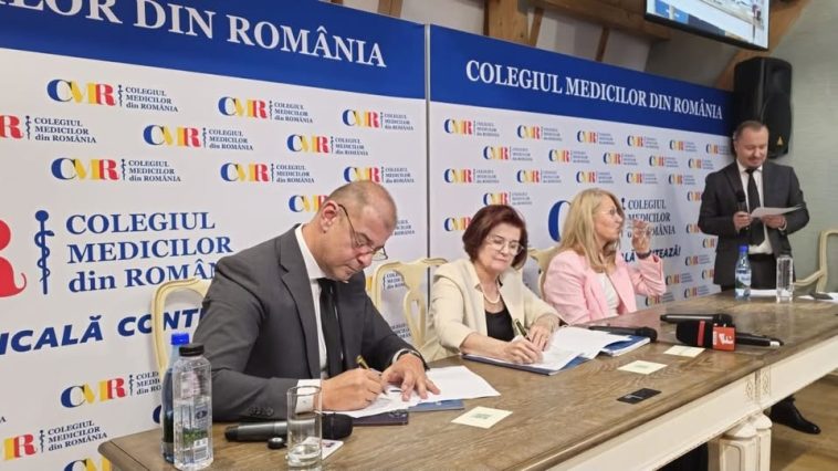 Semnarea acordului de colaborare dintre C.N. UNIFARM S.A. și Colegiul Medicilor din România pentru semnalarea medicamentelor indisponibile