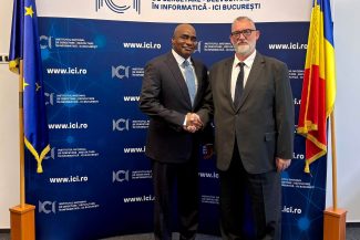 Adrian-Victor Vevera, directorul ICI Bucuresti, intalnire cu reprezentanti Lunox International si ambasadorul Nigeriei