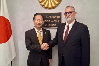 Dr. ing. Adrian-Victor Vevera, directorul ICI București, în întâlnire cu Ambasadorul Japoniei Takashi Katae și echipa Ambasadei la București