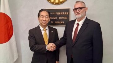 Dr. ing. Adrian-Victor Vevera, directorul ICI București, în întâlnire cu Ambasadorul Japoniei Takashi Katae și echipa Ambasadei la București