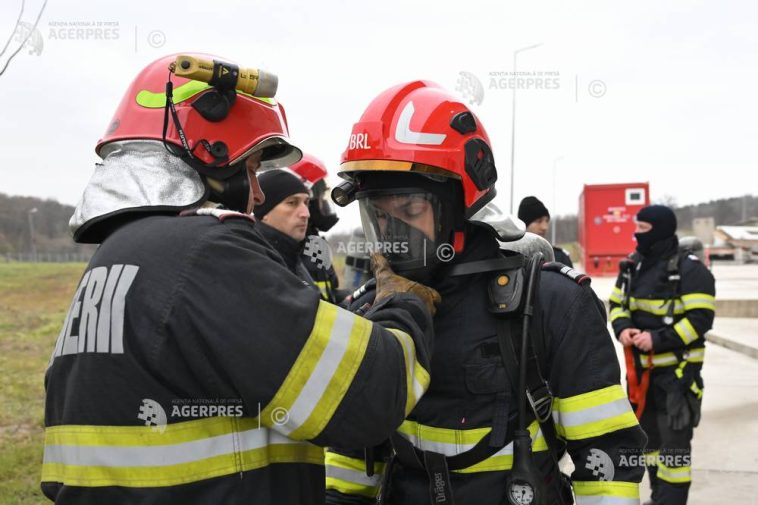 Incendiu la locomotiva unui tren tehnologic în stația Buftea; circulația feroviară, afectată temporar între Periș și Chitila