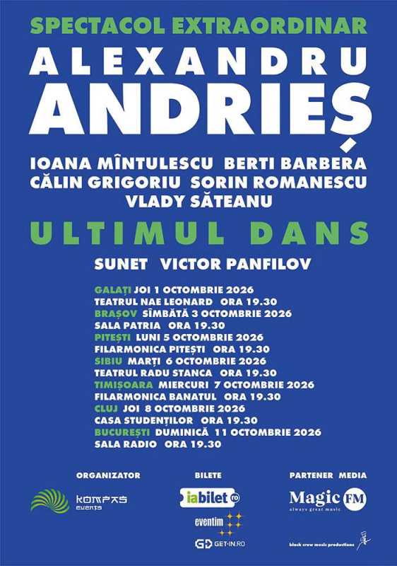 Alexandru Andrieș începe turneul național ‘Ultimul dans’, la Galați