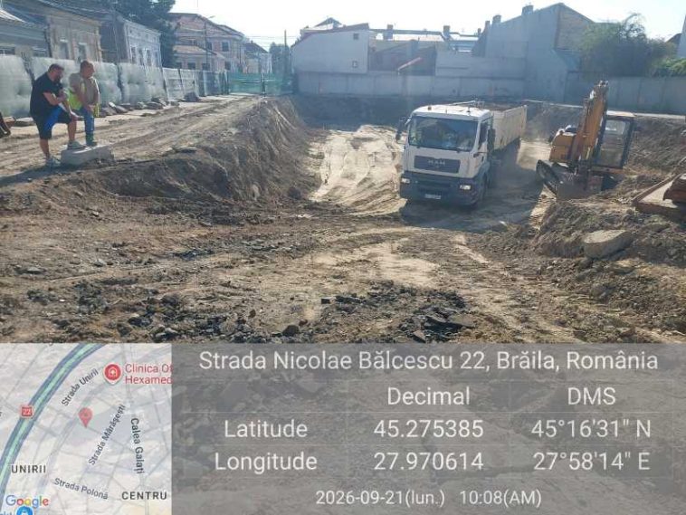 Brăila: Firma care execută lucrările de demolare la Liceul de Arte, amendată pentru poluare cu praf