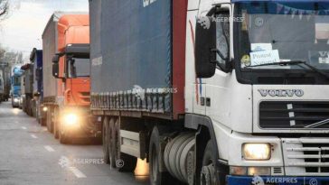 Protest al transportatorilor în Târgu Jiu