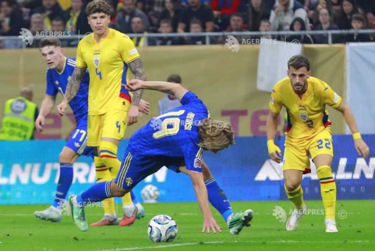 Fotbal: România a pierdut din nou în Liga Națiunilor, 0-1 cu Suedia la București