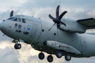 MApN: O aeronavă Spartan intervine pentru stingerea incendiului de pădure declanșat pe raza județului Gorj