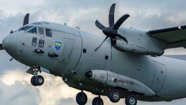 MApN: O aeronavă Spartan intervine pentru stingerea incendiului de pădure declanșat pe raza județului Gorj