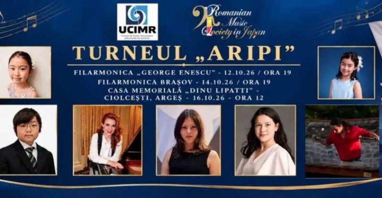 Turneul ‘Aripi’, susținut de patru tineri pianiști japonezi, între 12 și 16 octombrie, în trei orașe din România