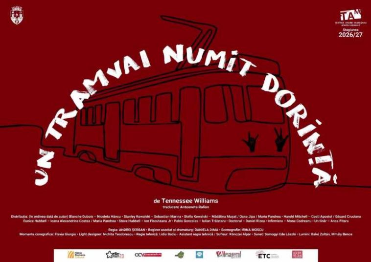 Covasna: ‘Un tramvai numit dorință’, în regia lui Andrei Șerban, în premieră la Teatrul ‘Andrei Mureșanu’
