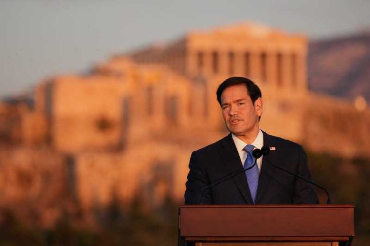 Secretarul de stat american Marco Rubio declară la Atena că speră că Europa ‘se va trezi din somn’