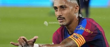 Fotbal: Raphinha, căpitanul Barcelonei, va rata cel puțin două meciuri din cauza unei accidentări