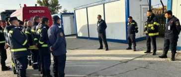 Teleorman: Pompieri români și bulgari, la antrenament în Videle pentru perfecționarea tehnicilor de intervenție la incendii (GALERIE FOTO)