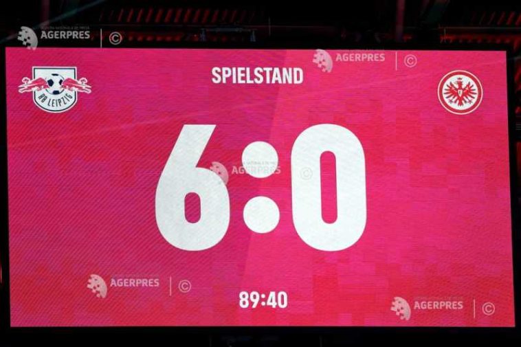 Fotbal: RB Leipzig a învins cu 6-0 pe Eintracht Frankfurt, în Bundesliga