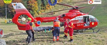 Prahova: Adolescent grav rănit pe un traseu de mountain-bike; a fost preluat de elicopter