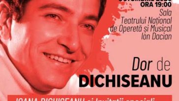 Spectacolul ‘Dor de Dichiseanu’, prezentat de Ioana Dichiseanu – marți, la Teatrul ‘Ion Dacian’