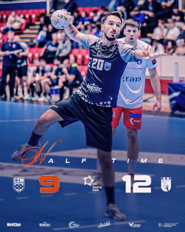 Handbal masculin: CSM București a pierdut dramatic, acasă, în EHF European League