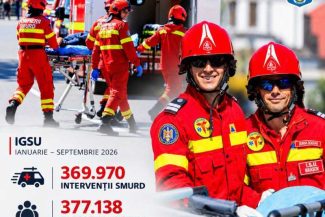 IGSU: Peste 360.000 de intervenții SMURD – în primele nouă luni; cele mai multe în zona București-Ilfov