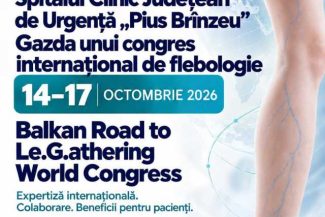Timiș: Congresul Internațional de Flebologie reunește, la Spitalul Județean, peste 350 de specialiști din țară și străinătate