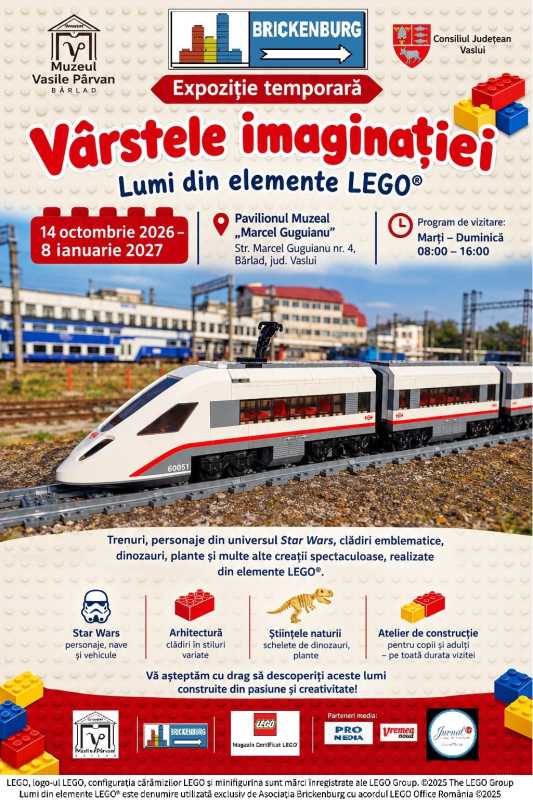 Vaslui: Expoziția ”Vârstele imaginației” cu obiecte din piese LEGO, găzduită de Muzeul ”Vasile Pârvan” Bârlad