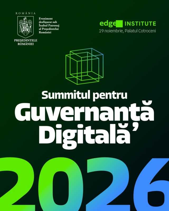 Summitul pentru Guvernanță Digitală, luni, la Palatul Cotroceni – inteligența artificială și busola strategică a României