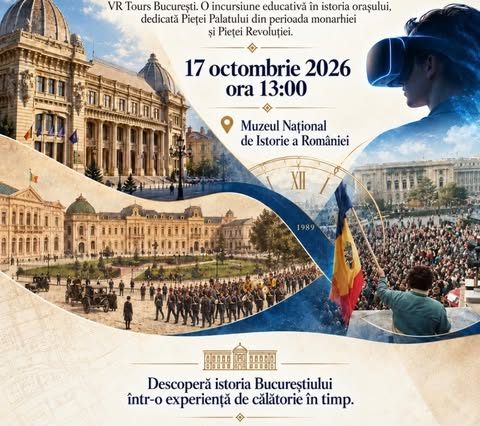 Bucureștiul prin Realitate Virtuală – Piața Palatului în monarhie și comunism, sâmbătă, la Muzeul Național de Istorie a României