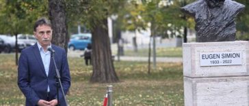 Alba: Bust al academicianului Eugen Simion, dezvelit pe Aleea Scriitorilor din Alba Iulia