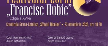 Bihor: Șase coruri din Oradea și Timișoara, la Festivalul Coral ”Francisc Hubic” organizat de Episcopia greco-catolică
