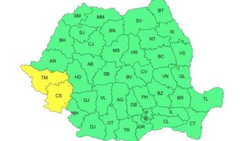 ANM: Județele Caraș-Severin și Timiș, sub Cod galben de vânt puternic, miercuri și joi
