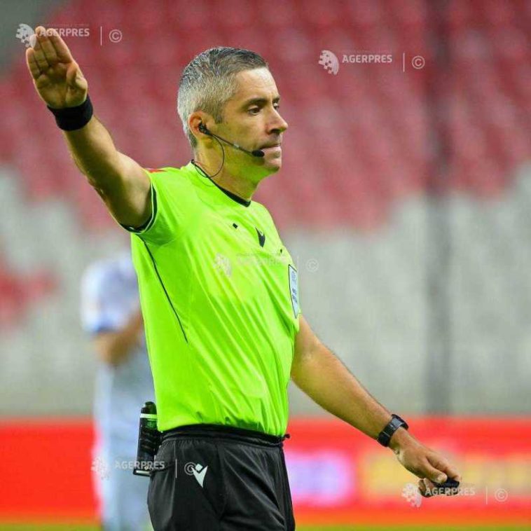Fotbal: Arbitrii Marian Barbu și Radu Petrescu, delegați la meciuri din Conference League