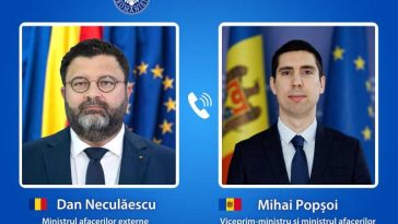 Dan Neculăescu – dialog cu omologul din R. Moldova: Sprijinul pentru parcursul european al Chișinăului rămâne ferm