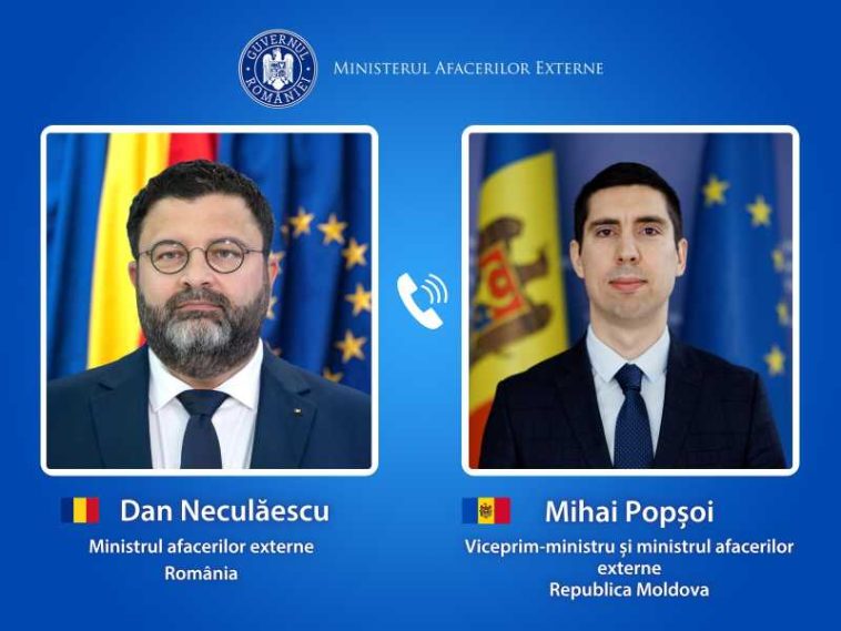 Dan Neculăescu – dialog cu omologul din R. Moldova: Sprijinul pentru parcursul european al Chișinăului rămâne ferm