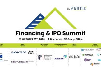 Companiile cu cifră de afaceri de peste 5 milioane de euro, invitate la Financing & IPO Summit 2026 by VERTIK