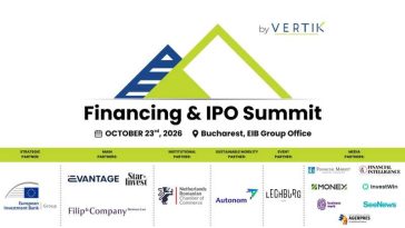 Companiile cu cifră de afaceri de peste 5 milioane de euro, invitate la Financing & IPO Summit 2026 by VERTIK
