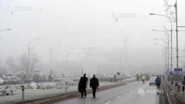 Cod galben de ceață densă în zone din toată țara, în orele următoare