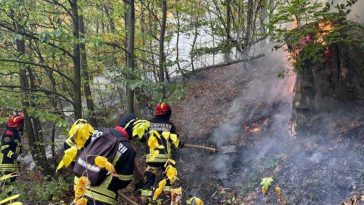Caraș-Severin: Incendiul din Parcul Național Domogled și zona Topleț, lichidat; peste 2.200 de hectare, afectate