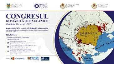 Congresul Românității Balcanice – pe 4 noiembrie, la Parlament