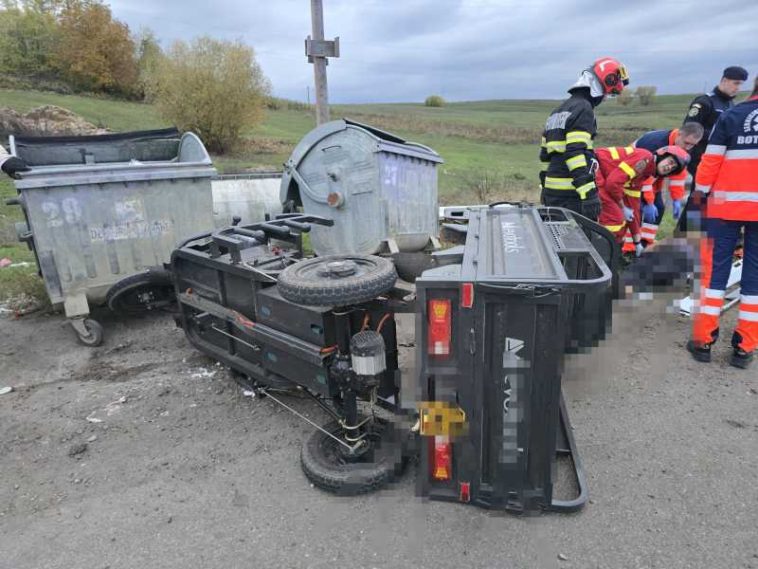 Botoșani: O femeie a murit, iar un bărbat și un copil au fost răniți într-un accident cu un triciclu
